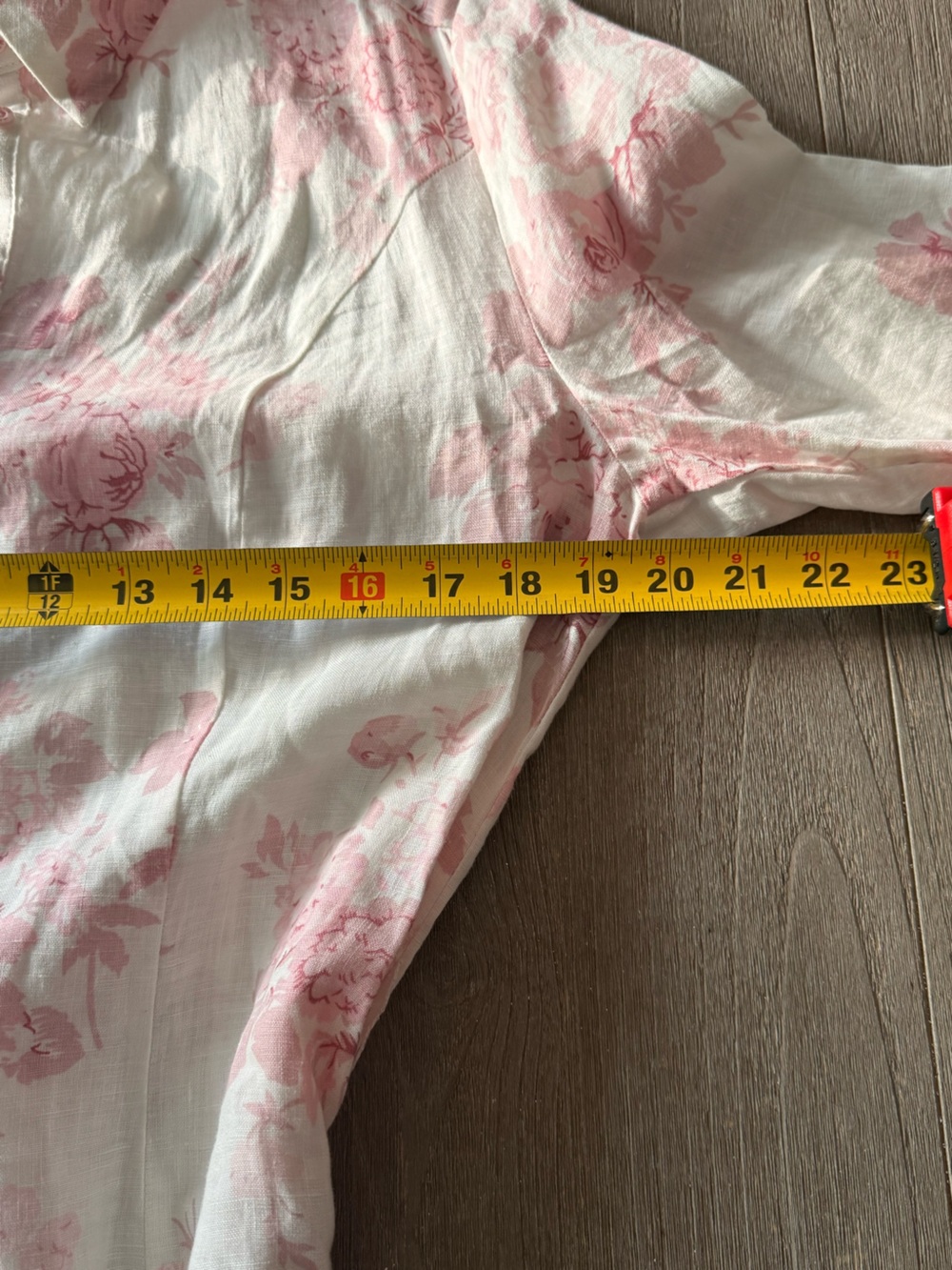 Malvin 100% Linen Pink Floral Shirt Dress Cottagecore European Fashion Size L - Picture 6 of 6